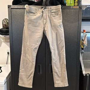 Mavi “Zach” straight leg stretch denim jean, khaki.